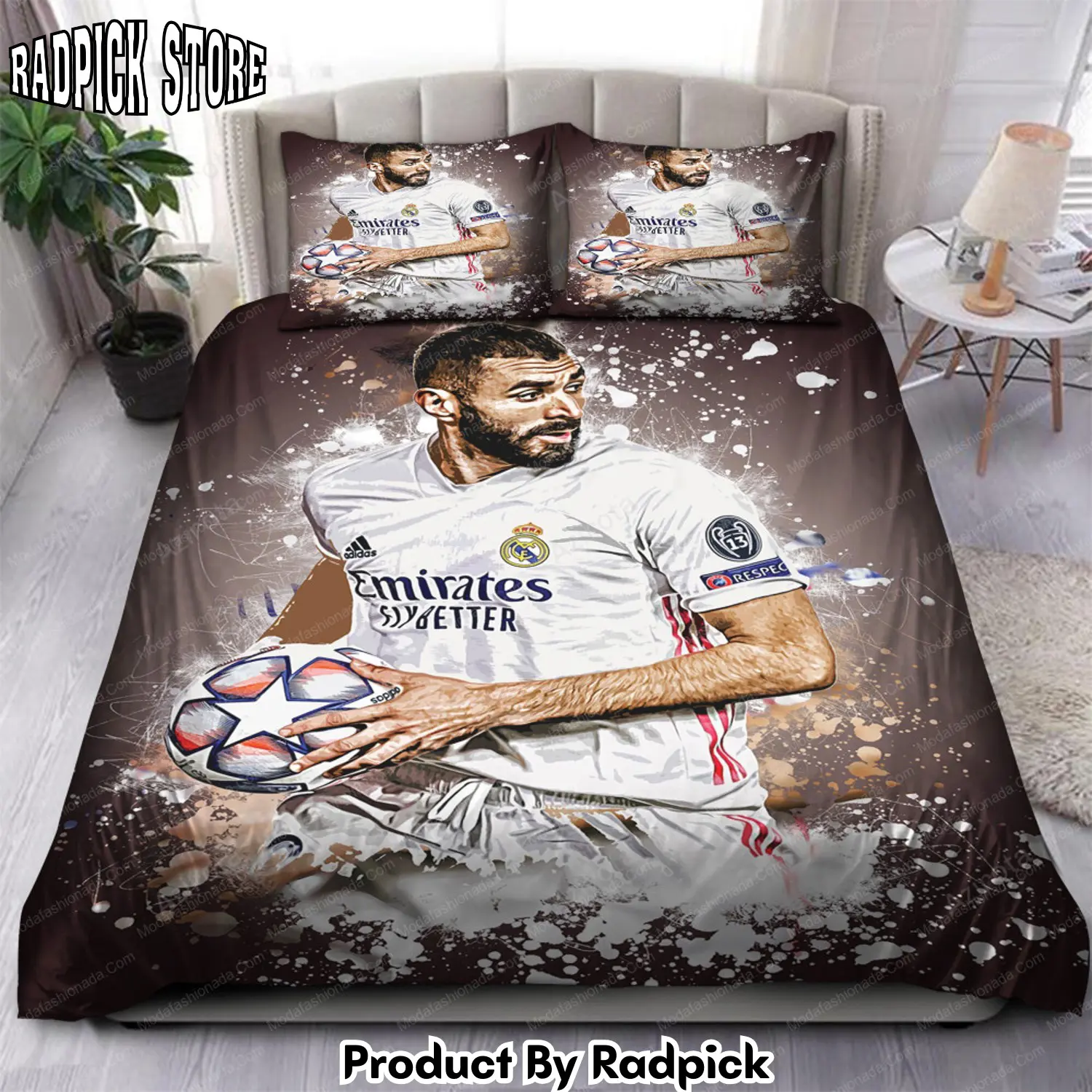Radpick benzema legend real madrid laliga 07 bedding sets rp3278398
